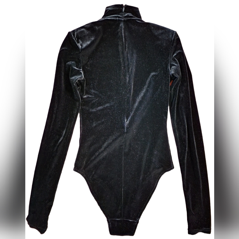 Bodysuit Sexy Black Long-sleeved Fitted One-piece H&M Size 4